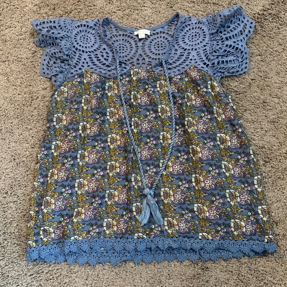 Jennifer Grace Boho Floral Top Medium